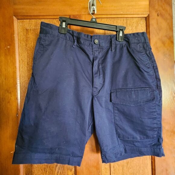 Structure Navy Cargo Shorts W34 – Cotton Utility Workwear Summer Classic - Picture 1 of 4